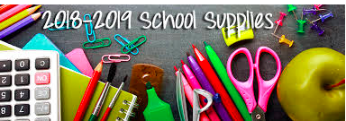 School Supplies 2018-2019 School Supplies 2018-2019
